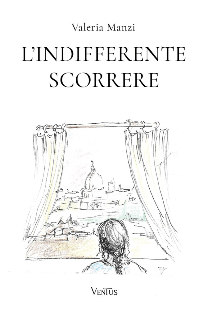 Copertina dei racconti di Valeria Manzi "L'indifferente scorrere", edito da Ali Ribelli