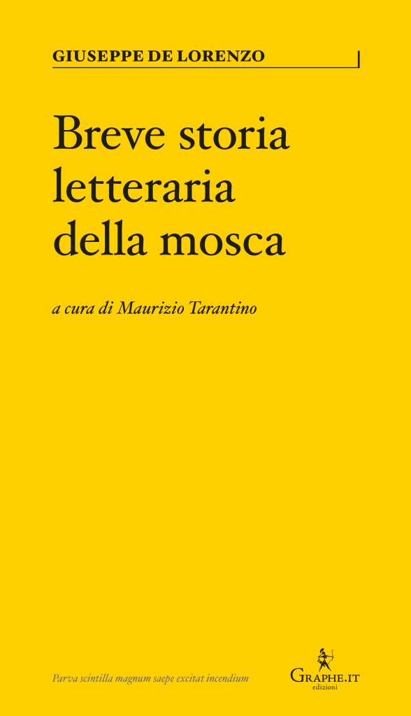 Copertina del saggio di Giuseppe De Lorenzo "Breve storia letteraria della mosca", Graphe.it