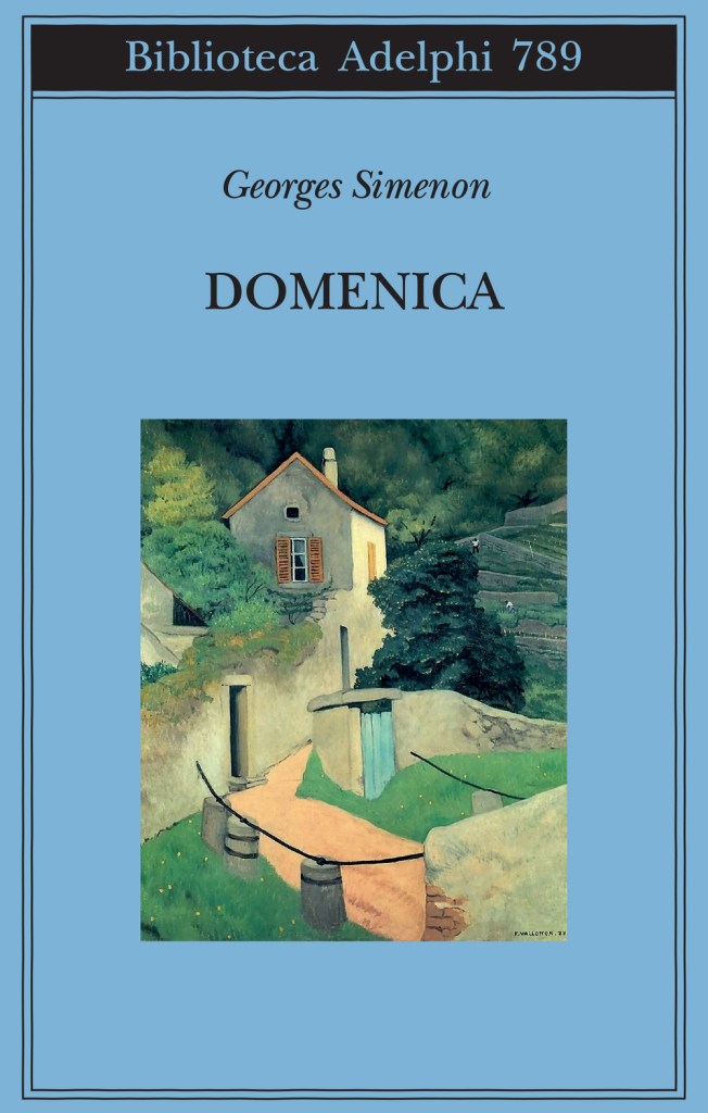 Copertina del romanzo di Georges Simenon "Domenica" Adelphi