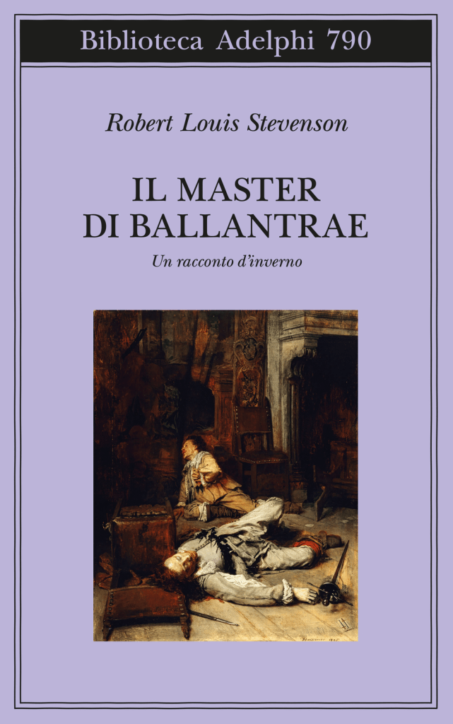 Copertina del romanzo di Robert Louis Stevenson "Il Master di Ballantrae. Un racconto d'inverno" Adelphi
