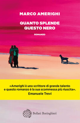 Copertina del romanzo di Marco Amerighi "Quanto splende questo nero", Bollati Boringhieri